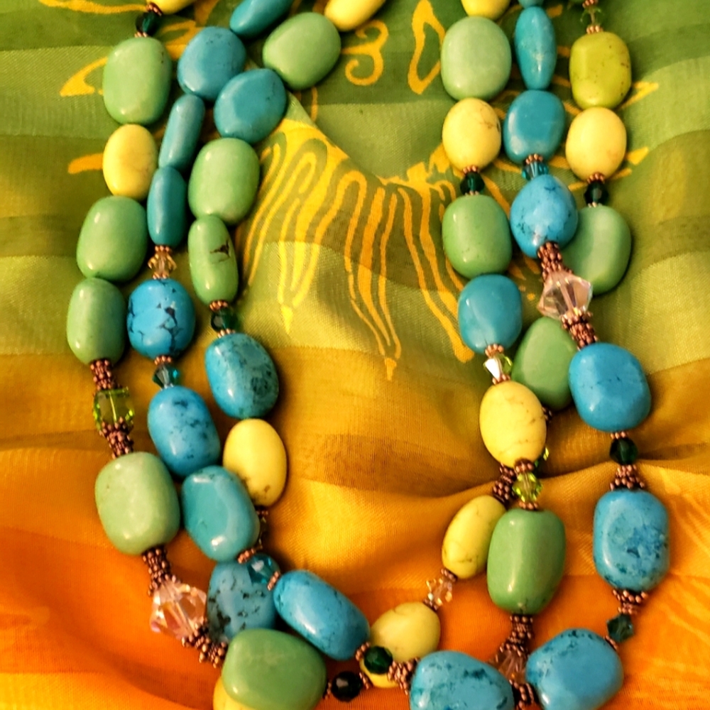 Chunky Beads, Statement Necklace. - image 1